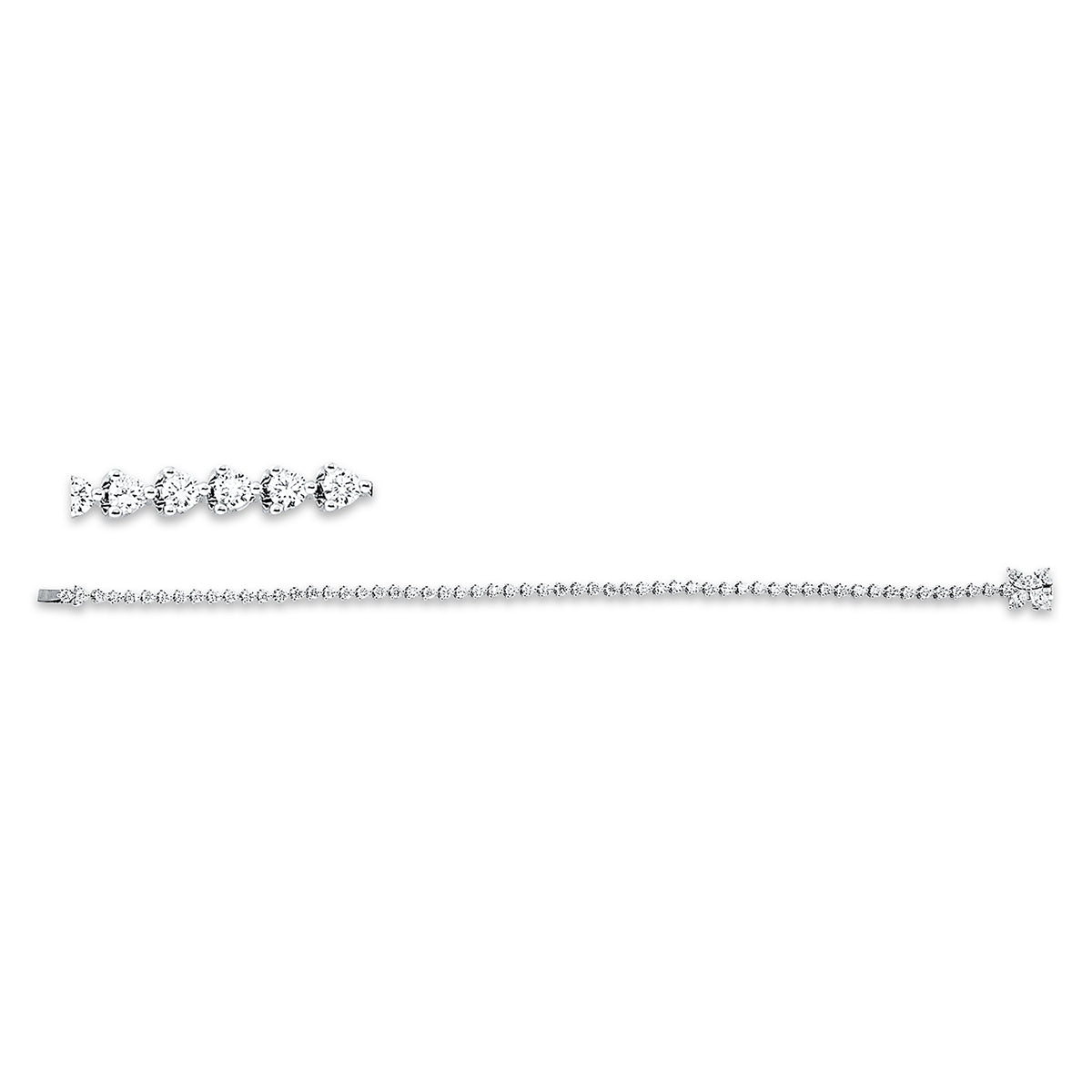 diamond full cut  exclusive bracelet in white gold
