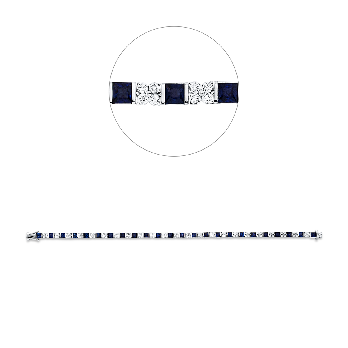 colored stone classic bracelet - 5E499