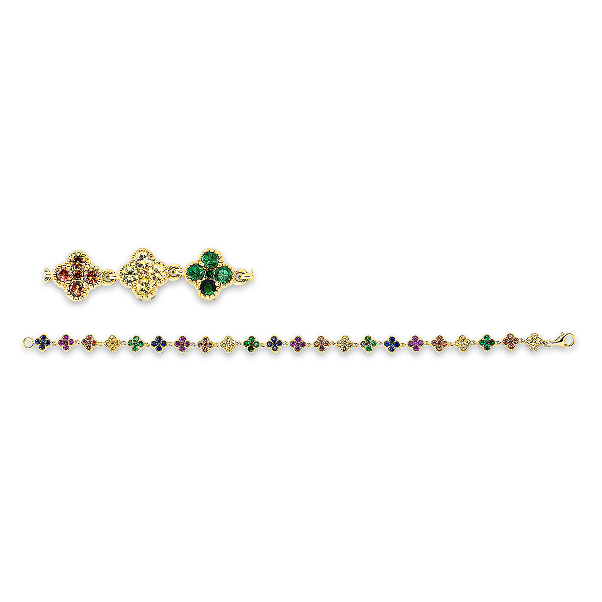 colored stone classic bracelet - 5E515