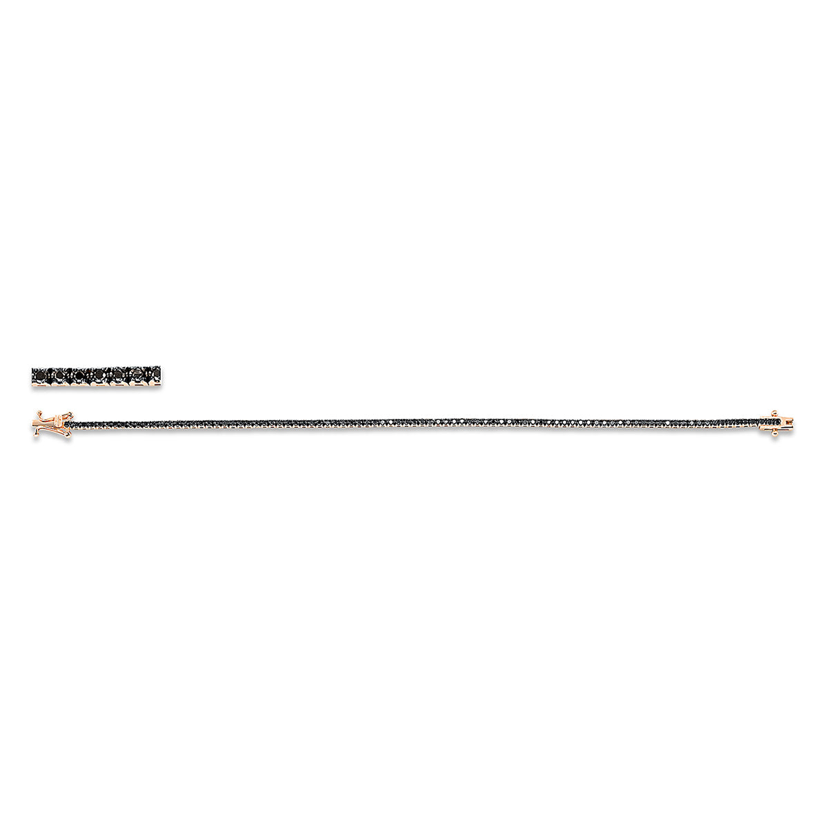 diamond full cut  tennis bracelet bracelet in red gold