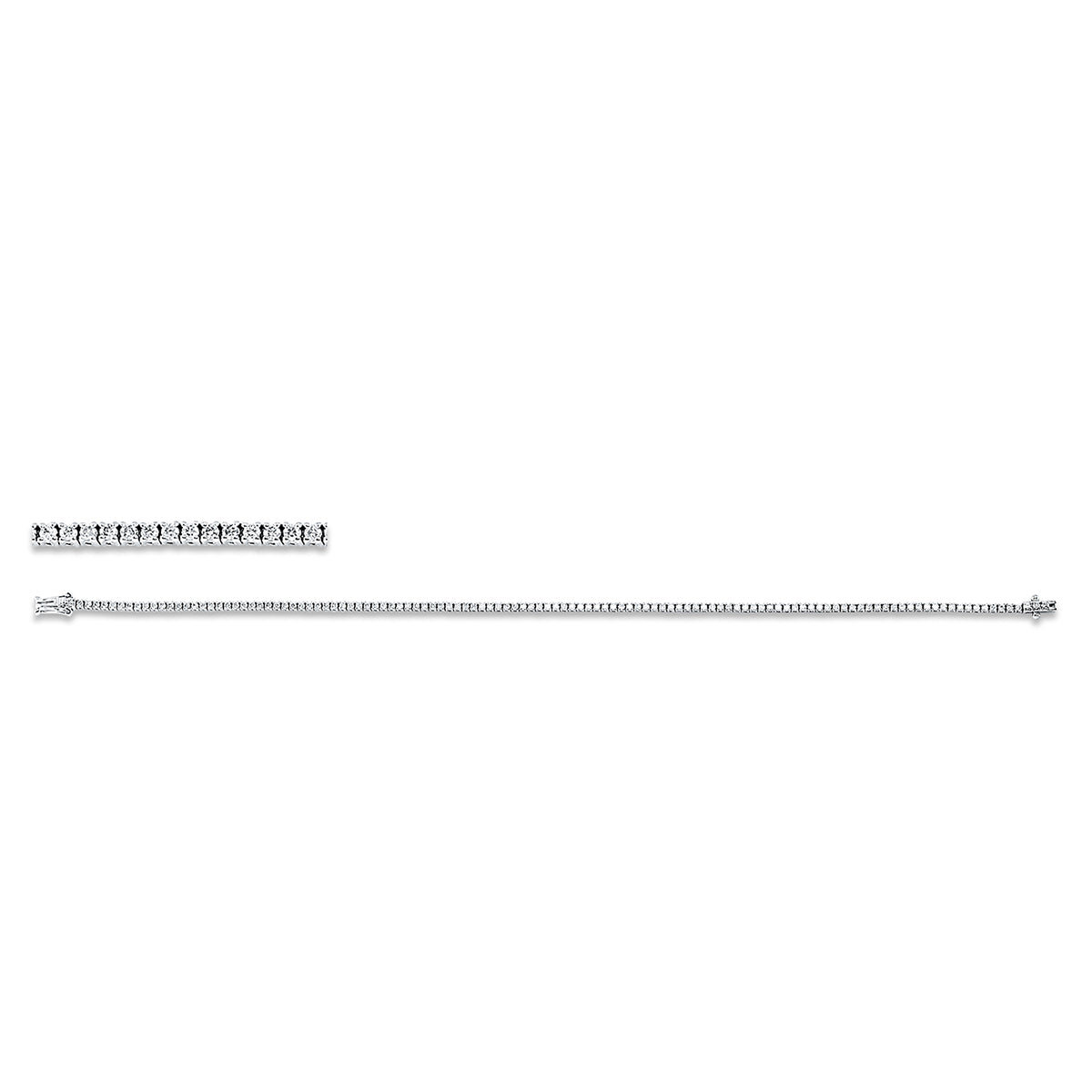 diamond full cut  tennis bracelet bracelet in white gold