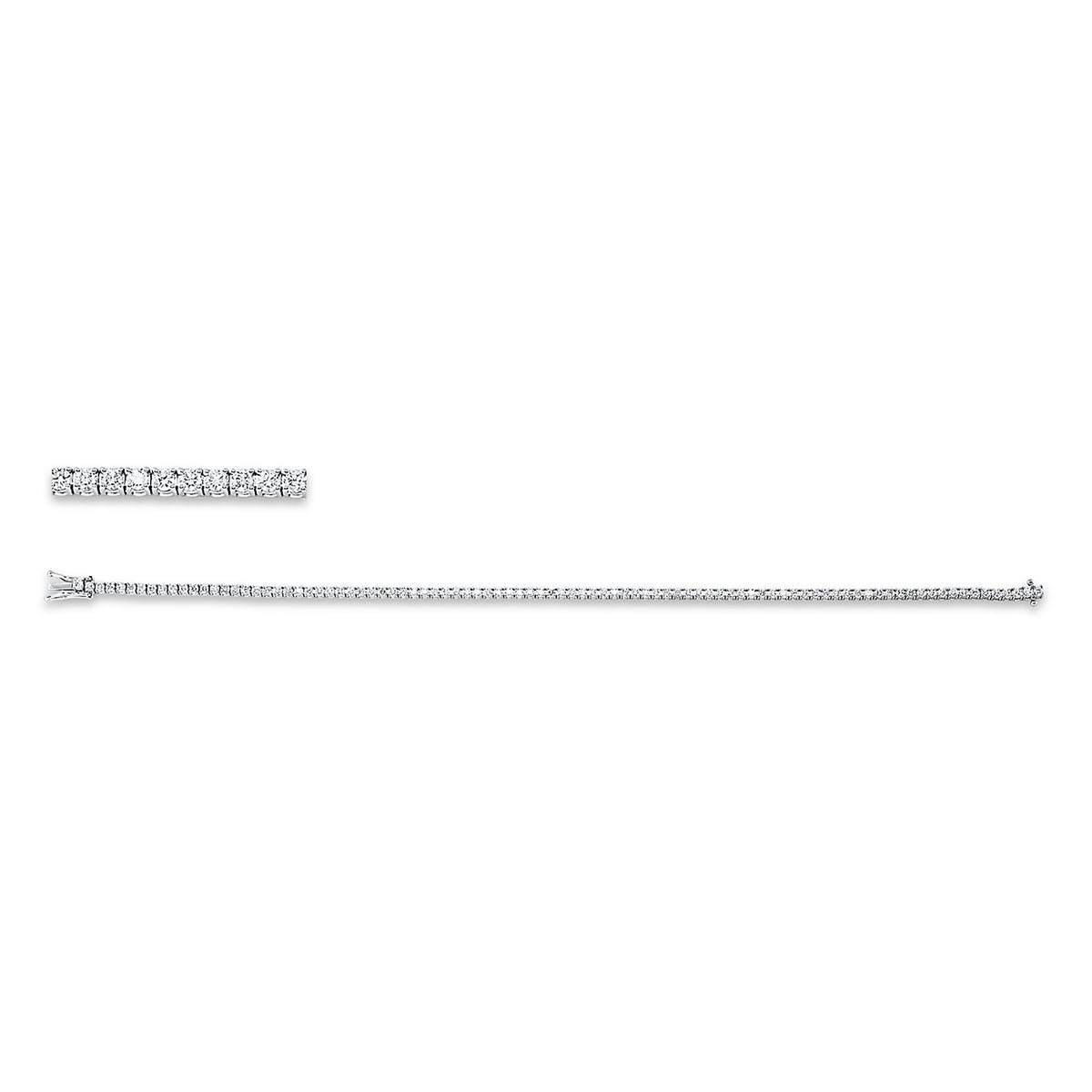 diamond full cut  tennis bracelet bracelet in white gold