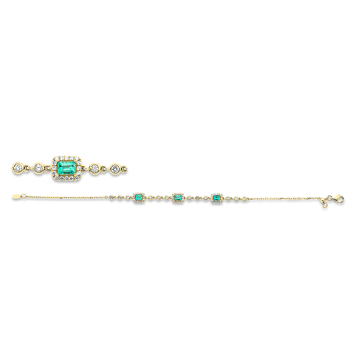 colored stone classic bracelet - 5E726