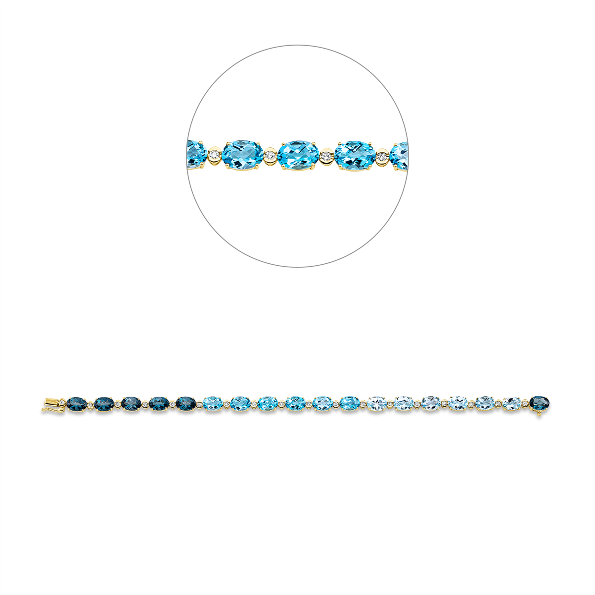 colored stone fashion bracelet - 5E954