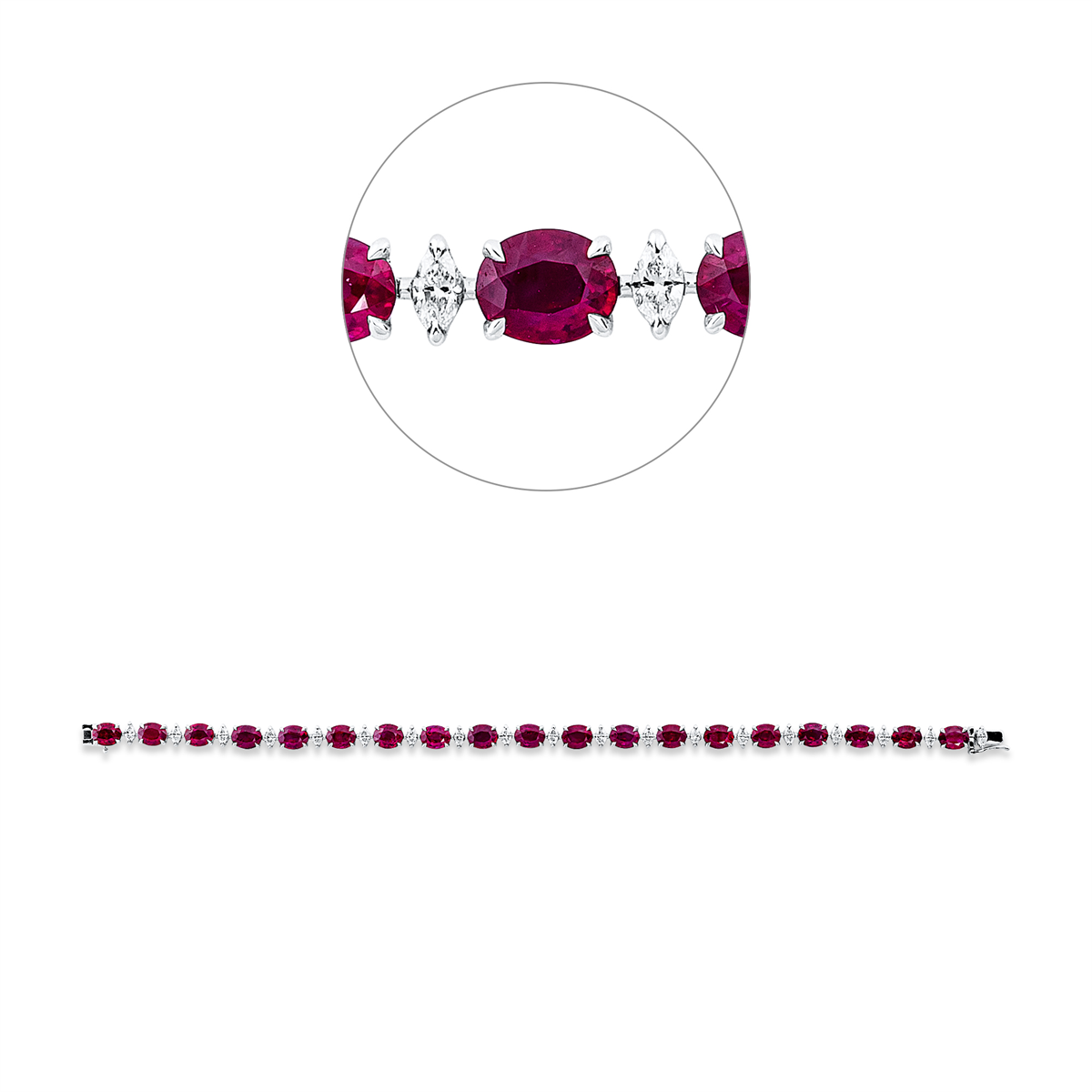 colored stone classic bracelet - 5F573