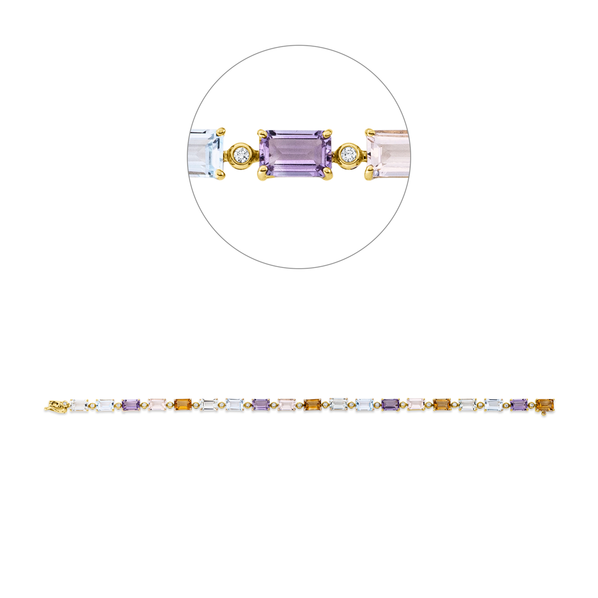 colored stone fashion bracelet - 5F645