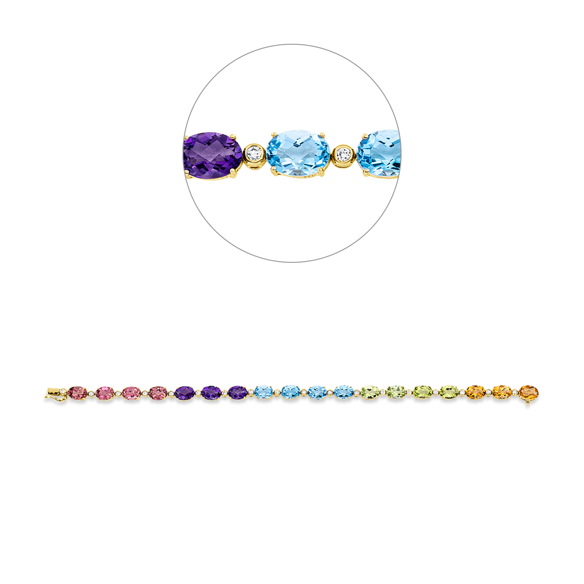 colored stone fashion bracelet - 5F648