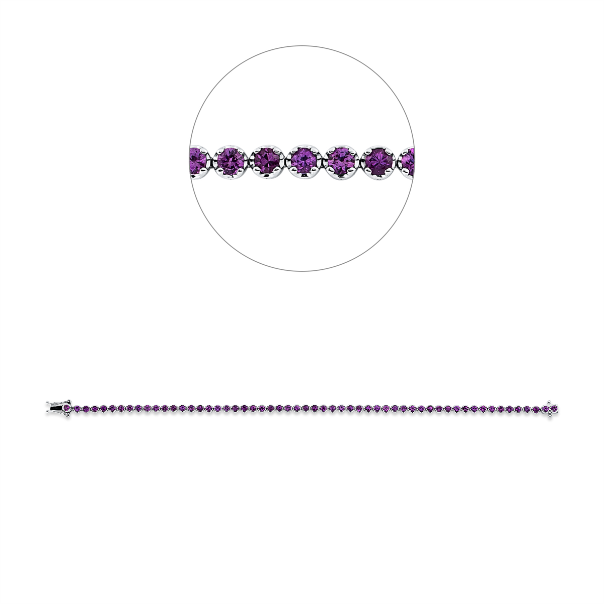 gekleurde stenen klassieke armband - 5F803