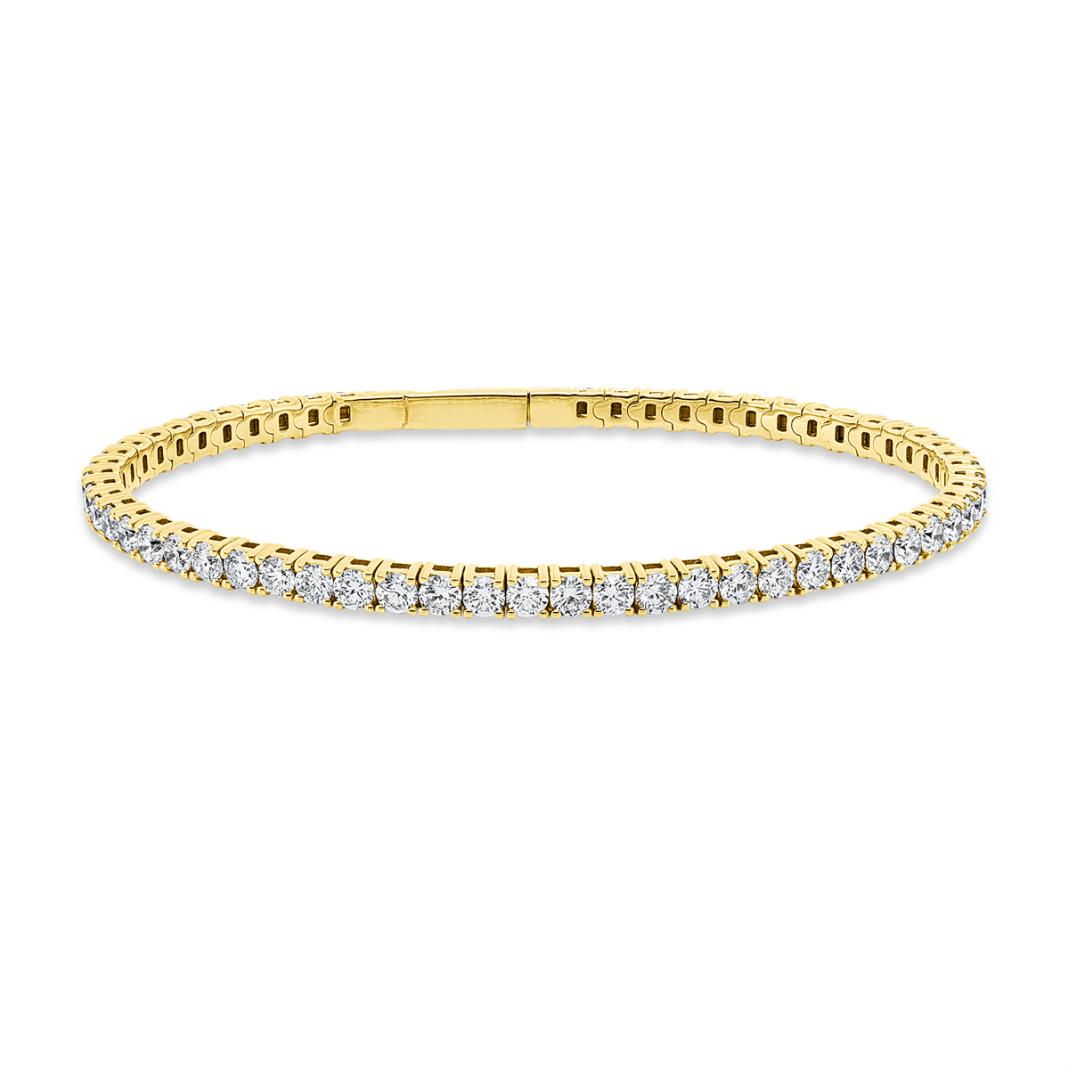 diamond full cut  tennis bracelet bracelet in yellow gold