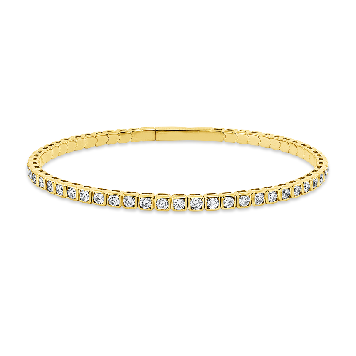 diamond full cut  tennis bracelet bracelet in yellow gold