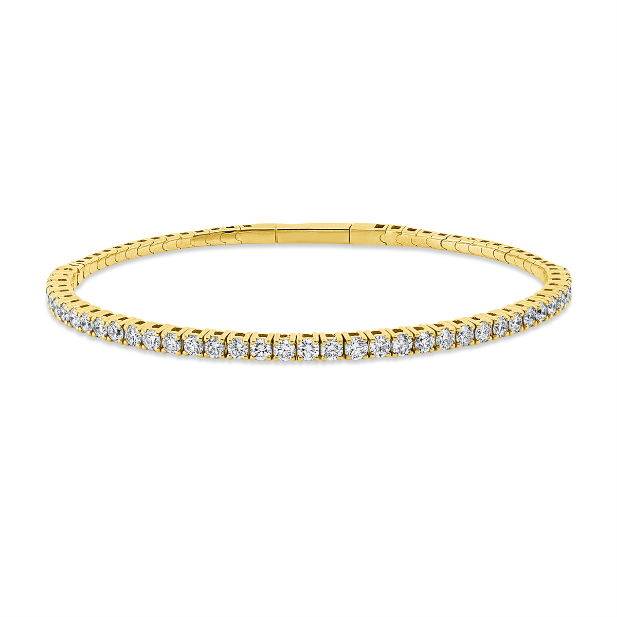 diamond full cut  tennis bracelet bracelet in yellow gold
