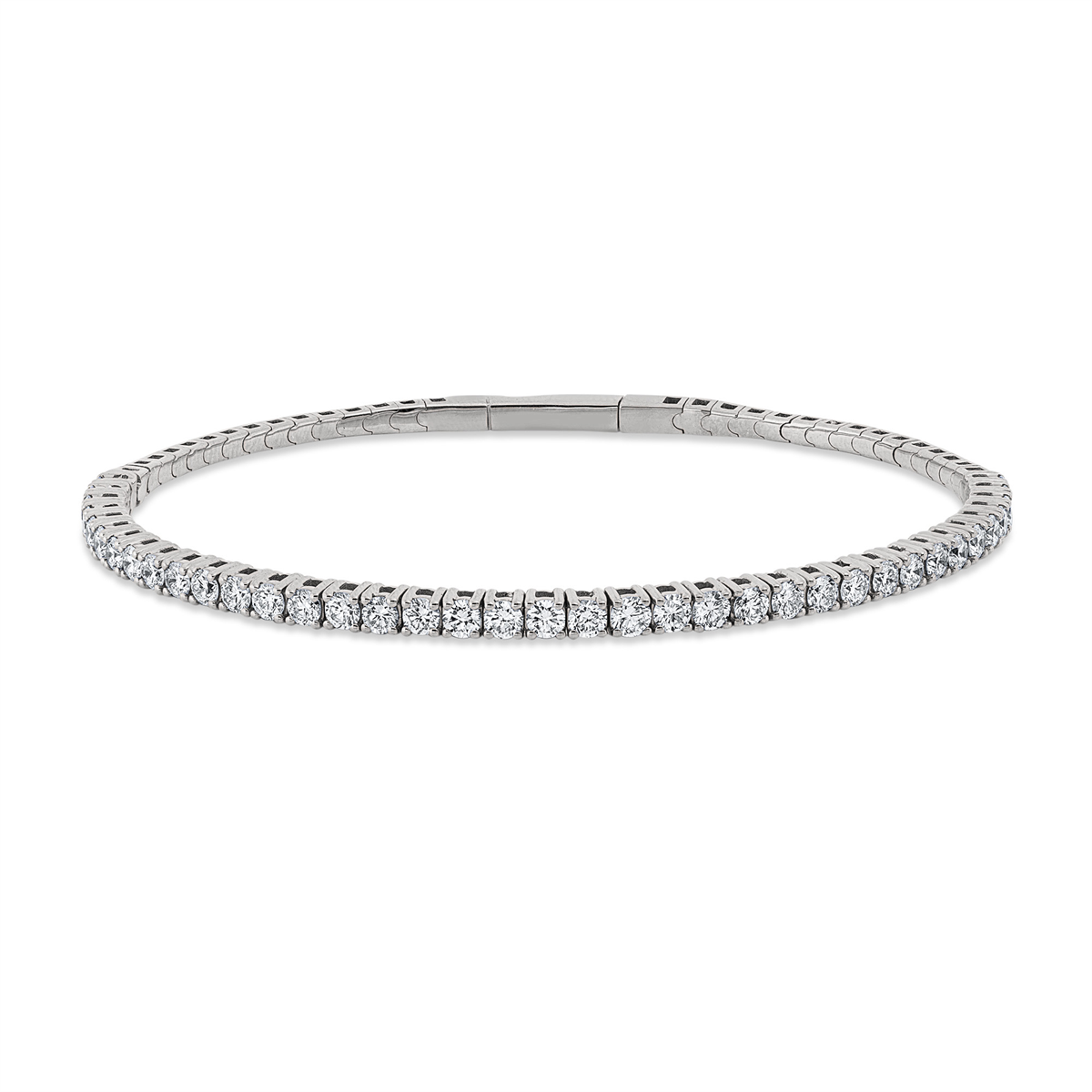 diamond full cut  tennis bracelet bracelet in white gold