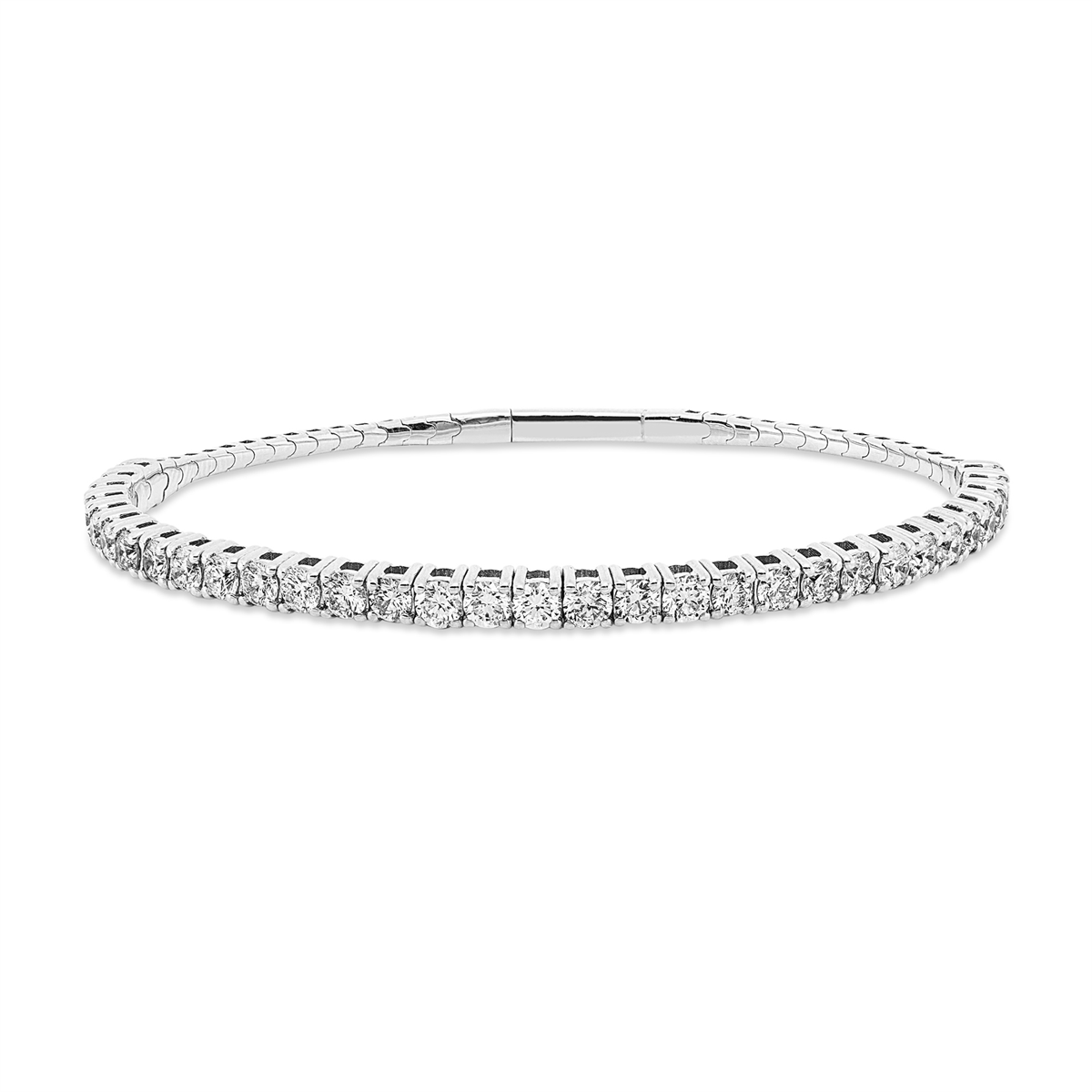 diamond full cut  tennis bracelet bracelet in white gold
