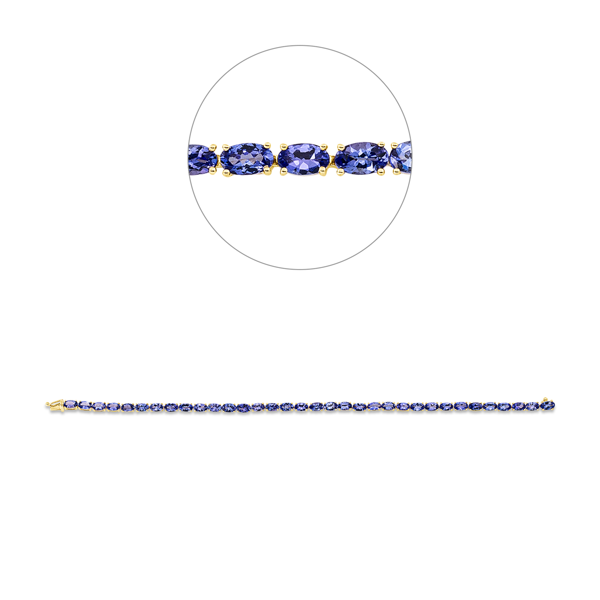 colored stone classic bracelet - 5G083