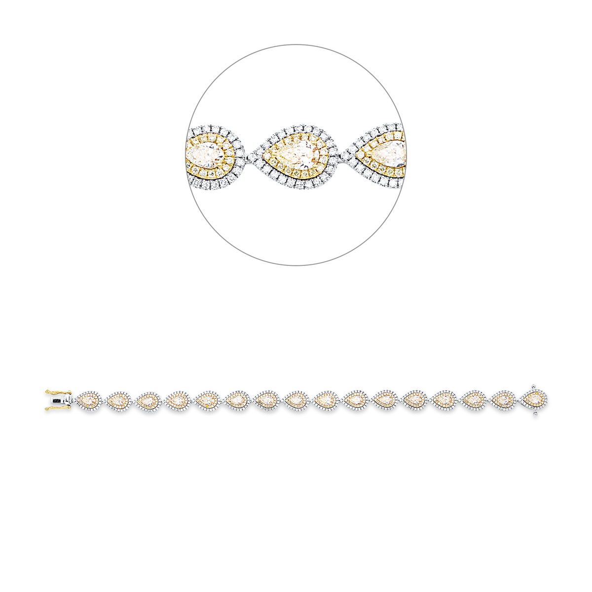 fancy colored diamond bracelet - 5G105