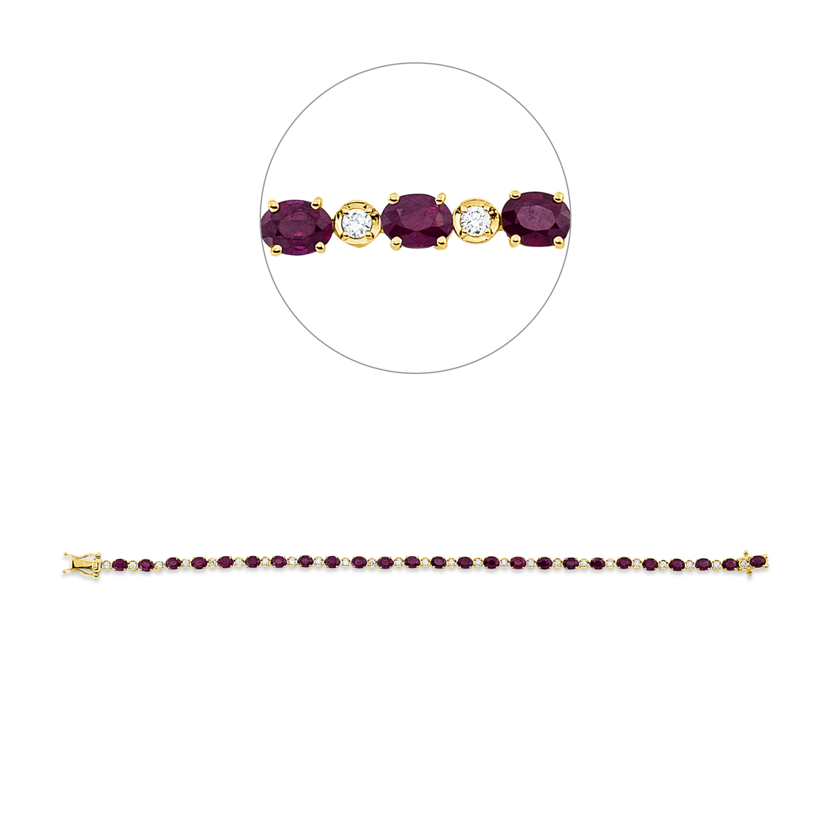 colored stone classic bracelet - 5G142