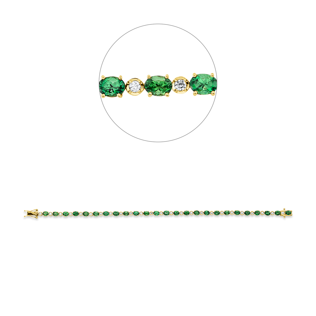 colored stone classic bracelet - 5G143