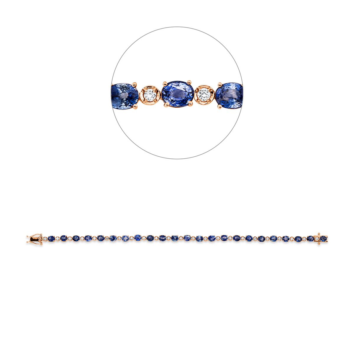 colored stone classic bracelet - 5G144