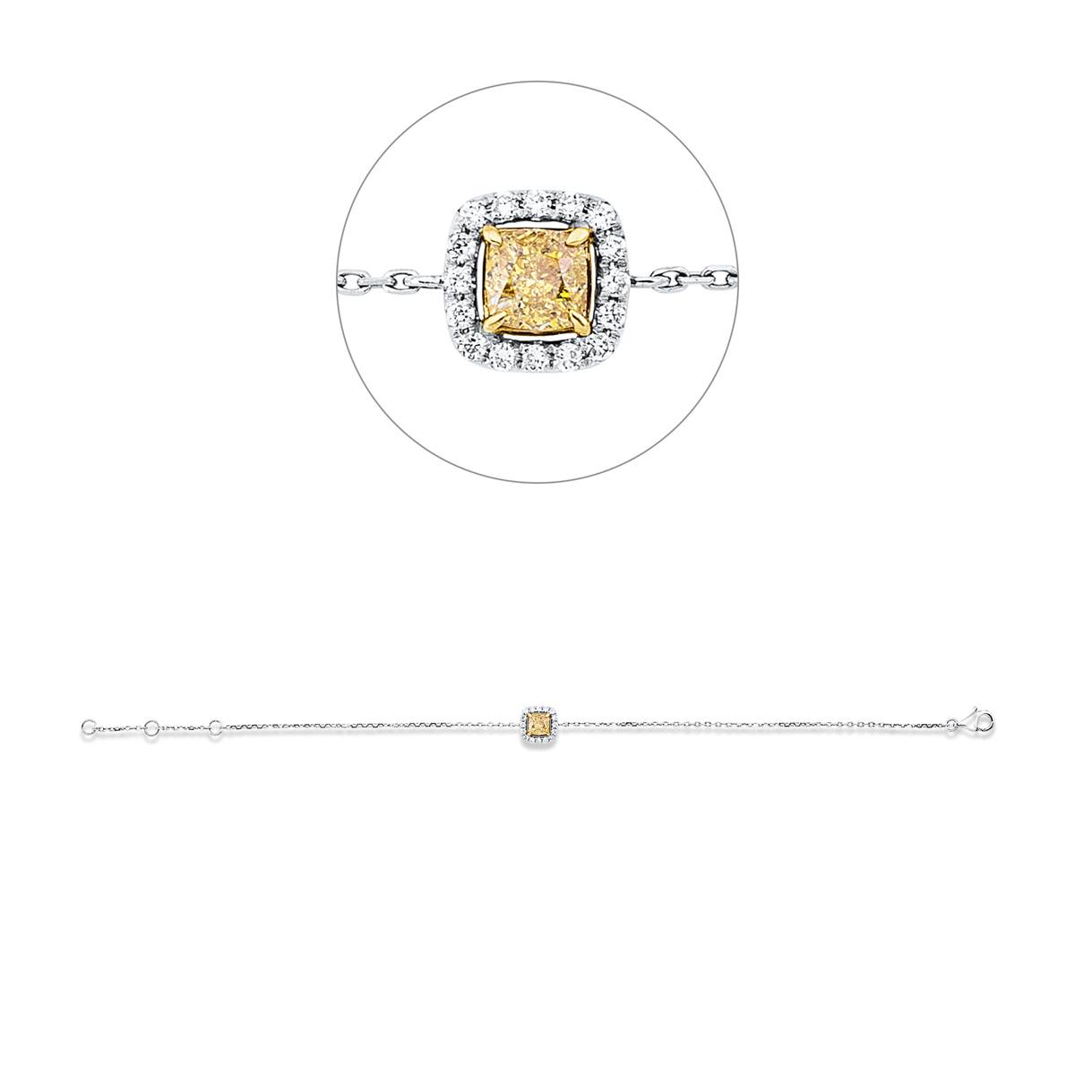 fancy colored diamond bracelet - 5G203