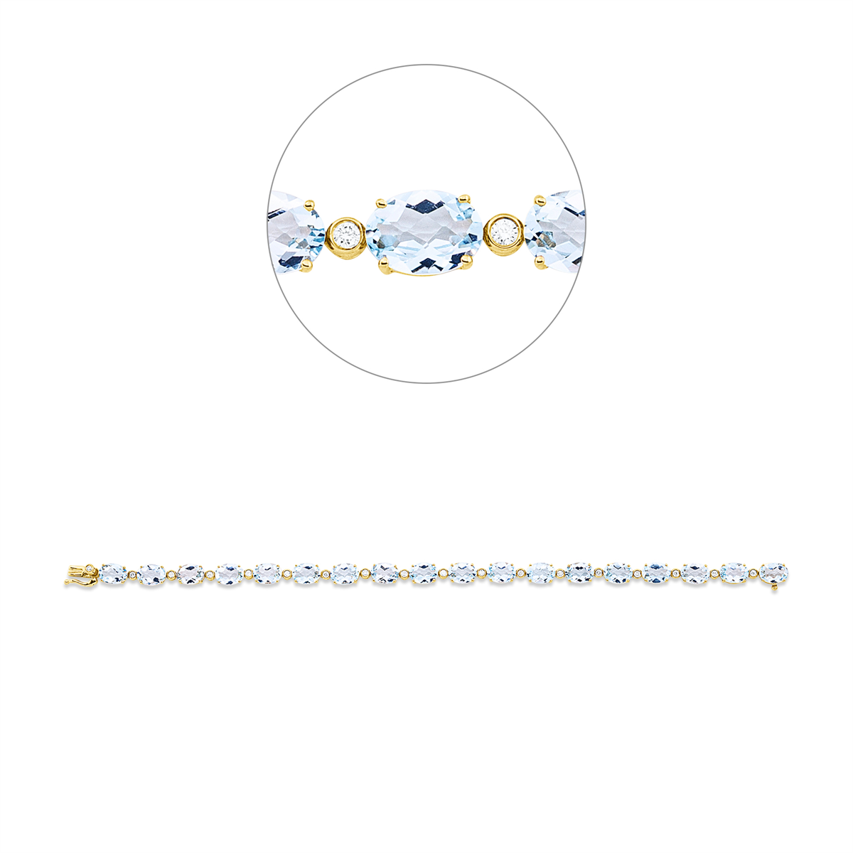 gekleurde stenen mode armband - 5G229