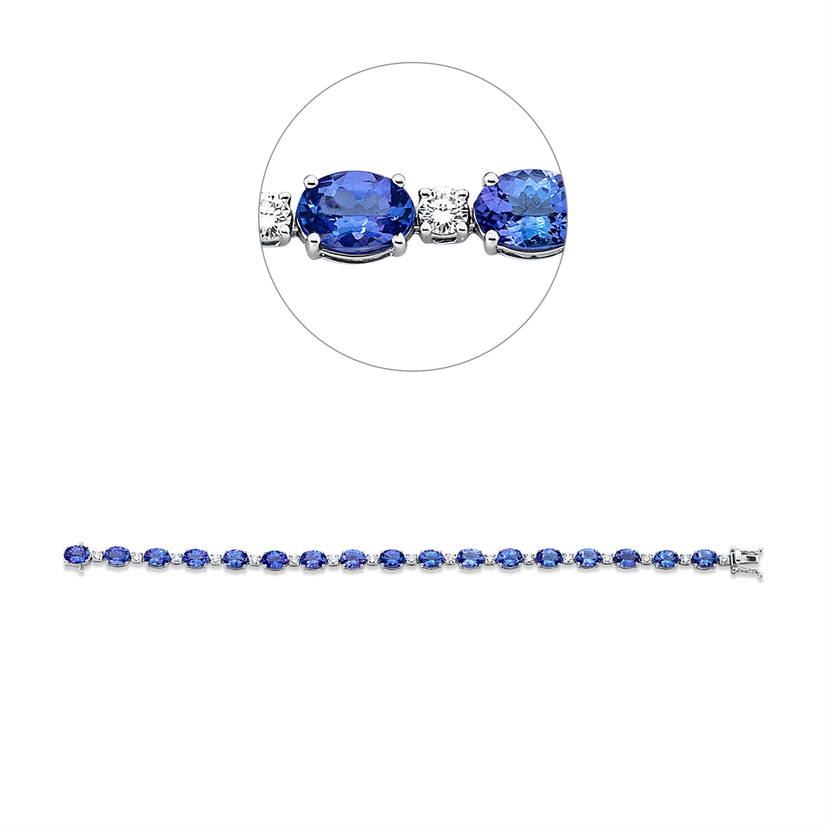 colored stone classic bracelet - 5G356