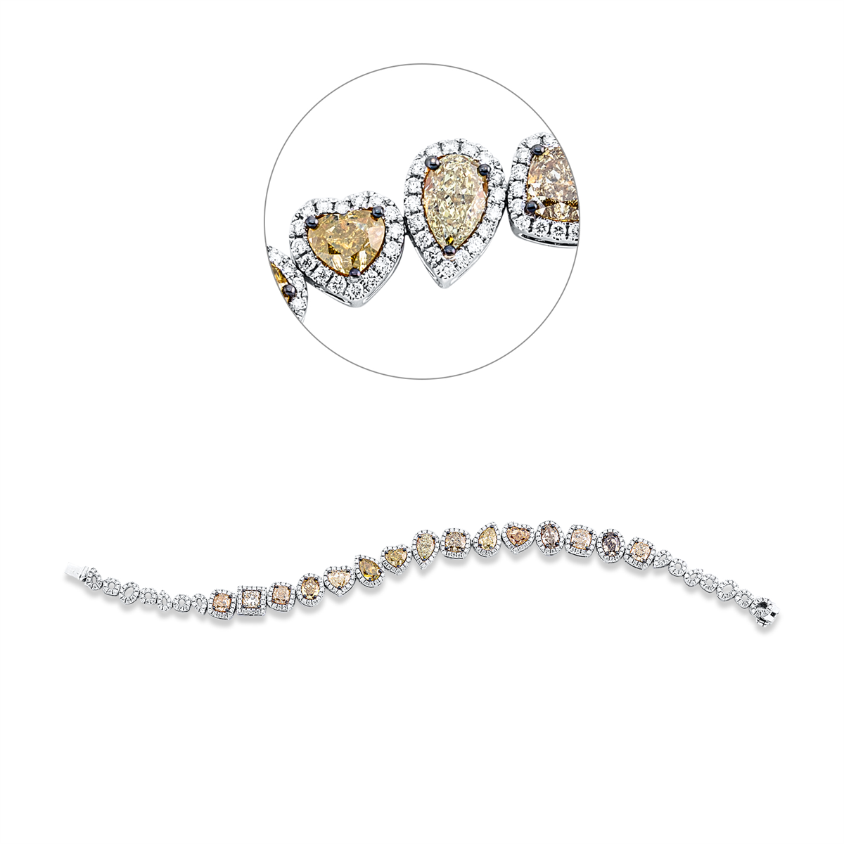 fancy colored diamond bracelet - 5G392