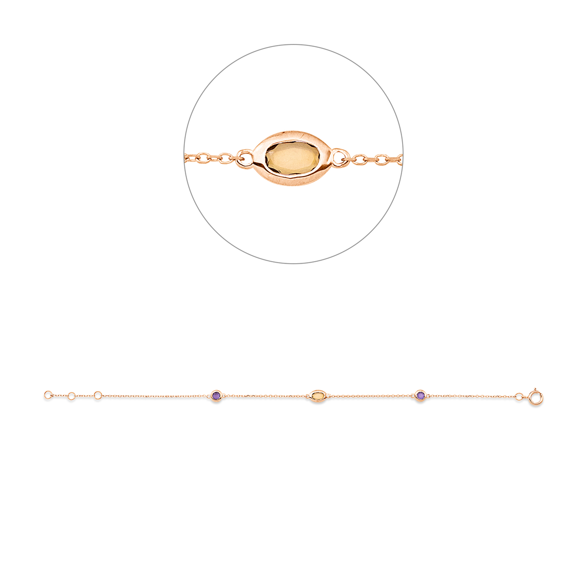 colored stone fashion bracelet - 5G557