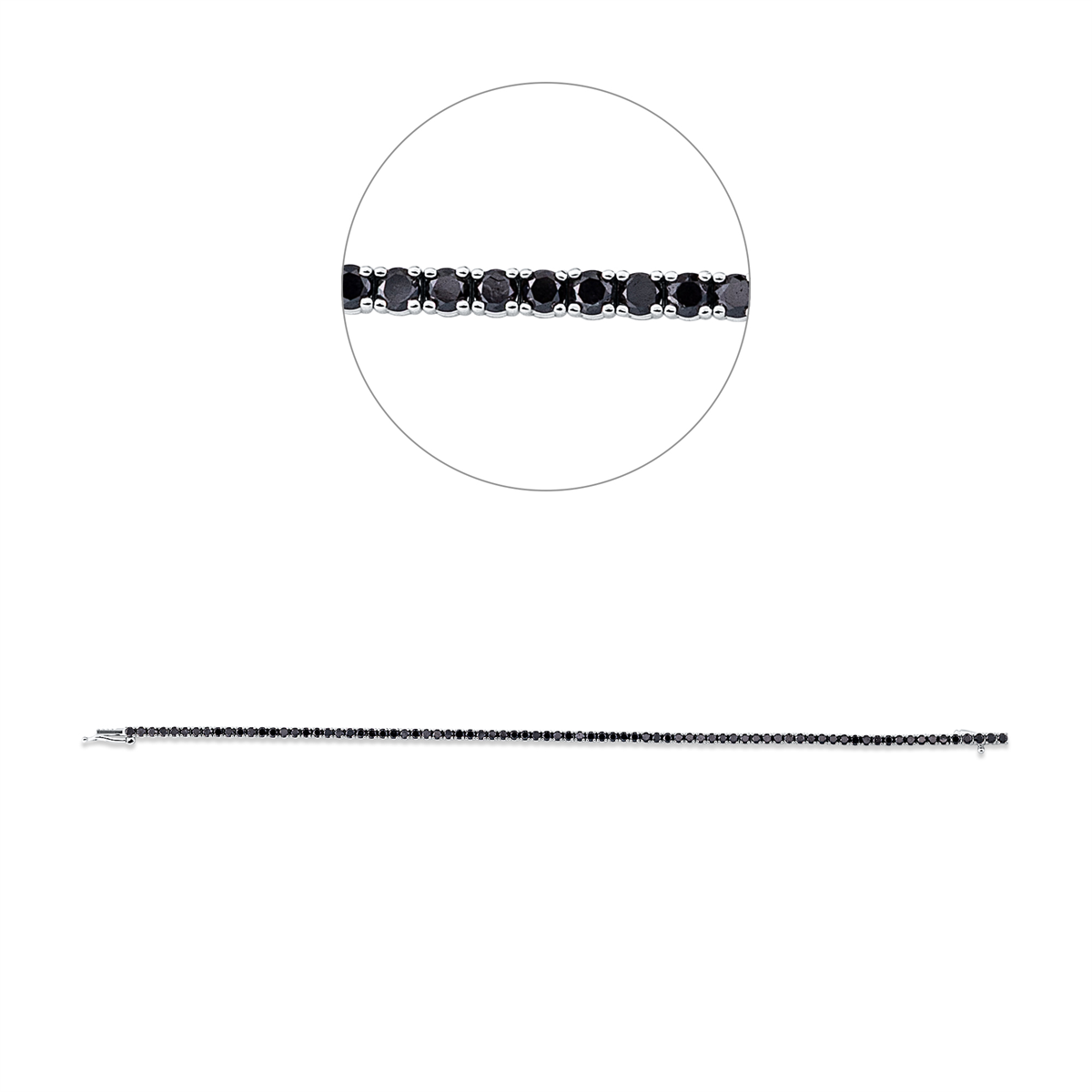 diamond full cut  fancy colored diamond bracelet in white gold