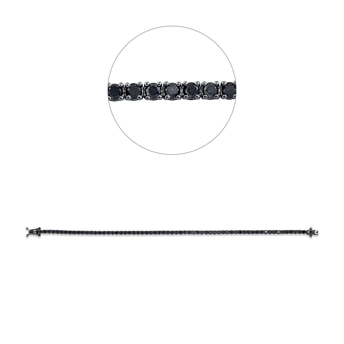 diamond full cut  fancy colored diamond bracelet in white gold