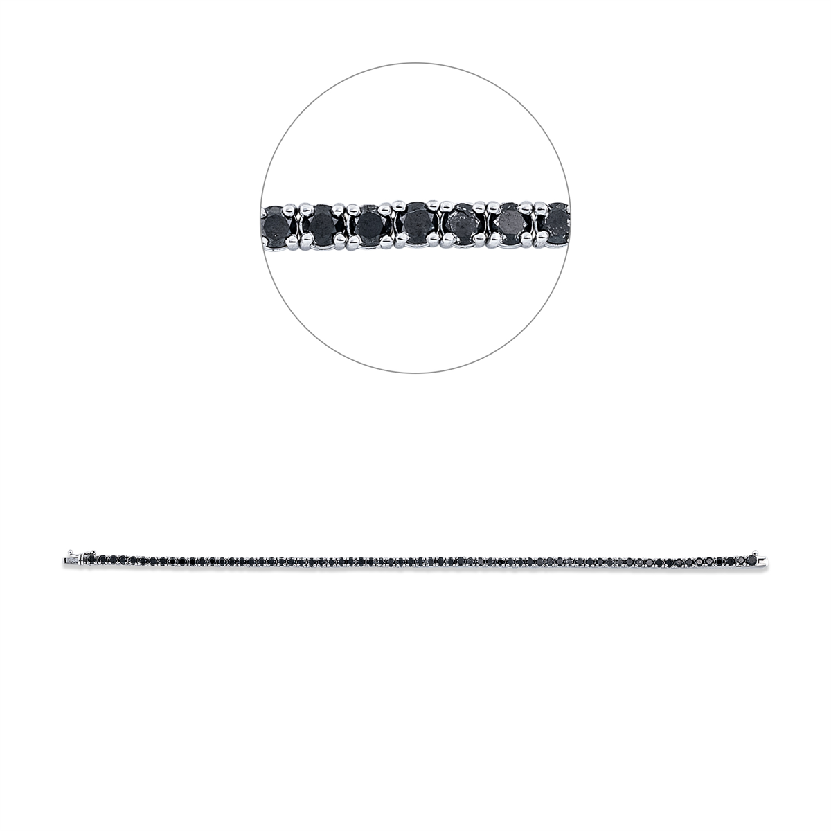 diamond full cut  fancy colored diamond bracelet in white gold
