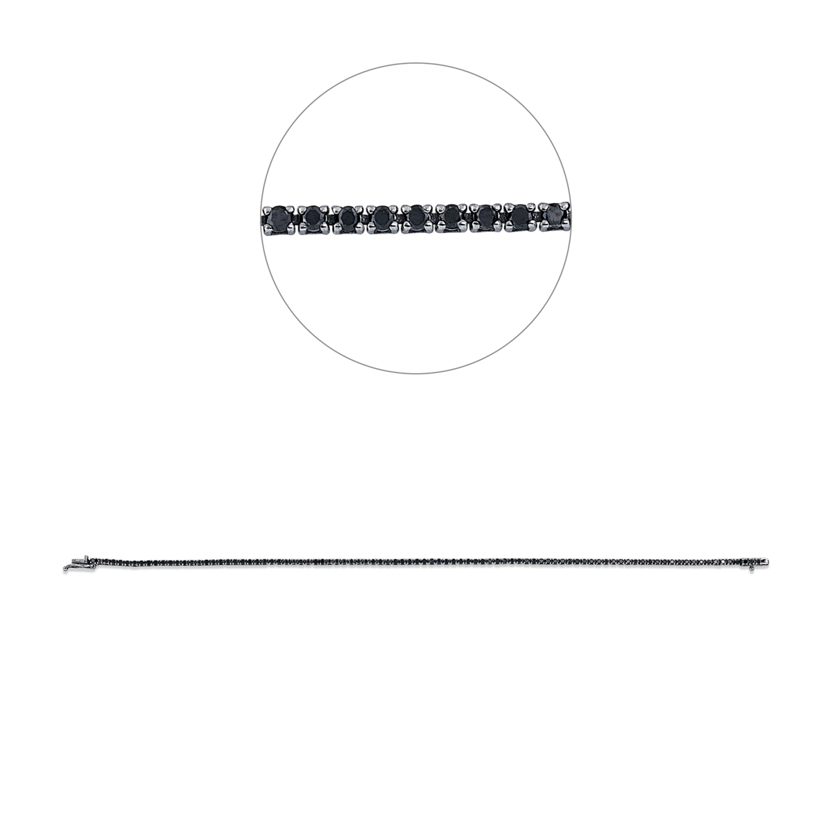 diamond full cut  fancy colored diamond bracelet in white gold
