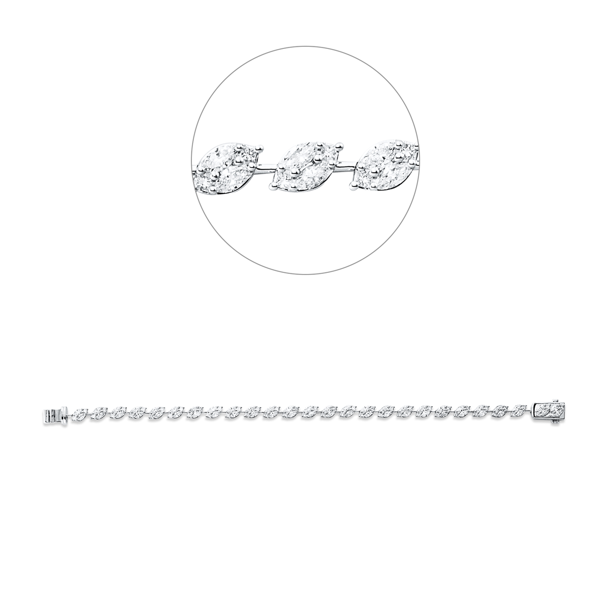princess  exclusive bracelet in white gold