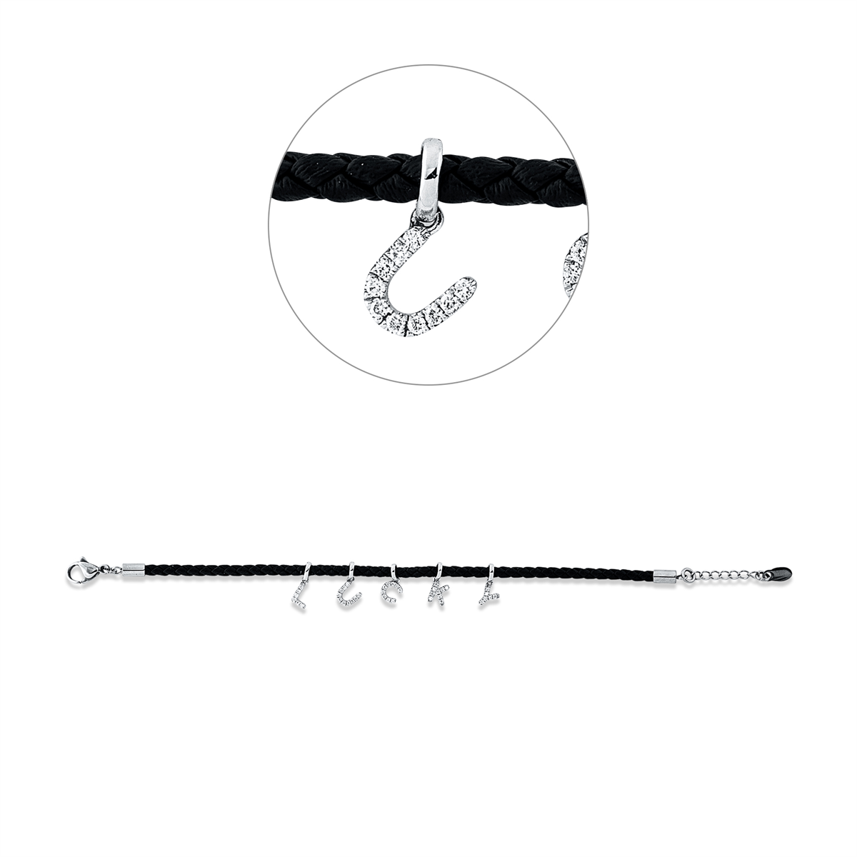 diamond full cut  modern woman bracelet in white gold
