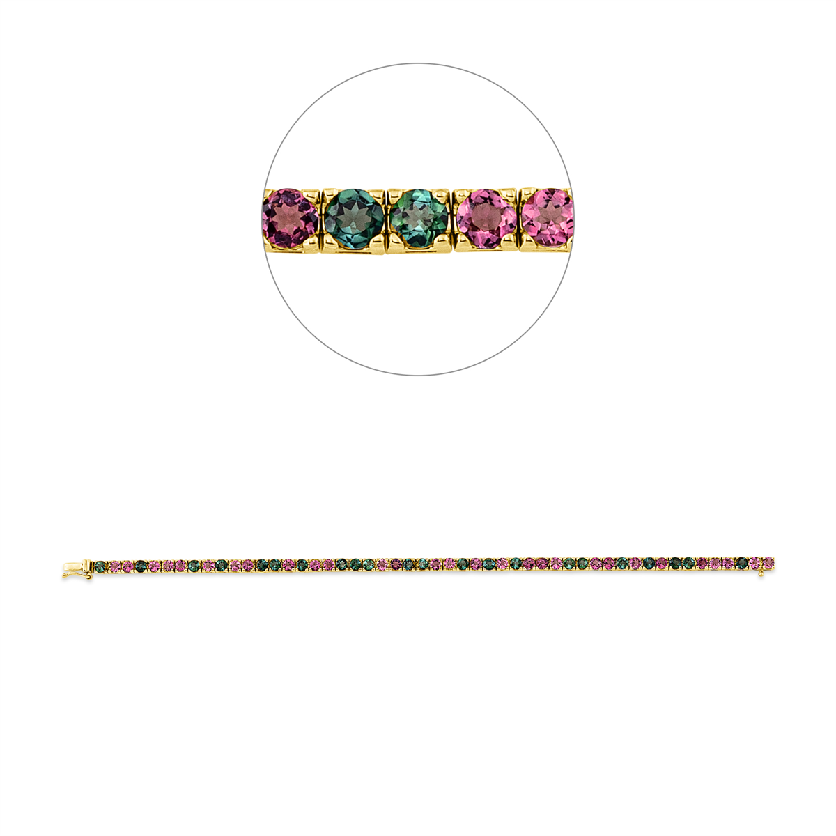 colored stone fashion bracelet - 5G870