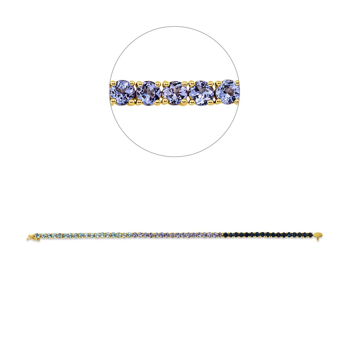 colored stone fashion bracelet - 5G871