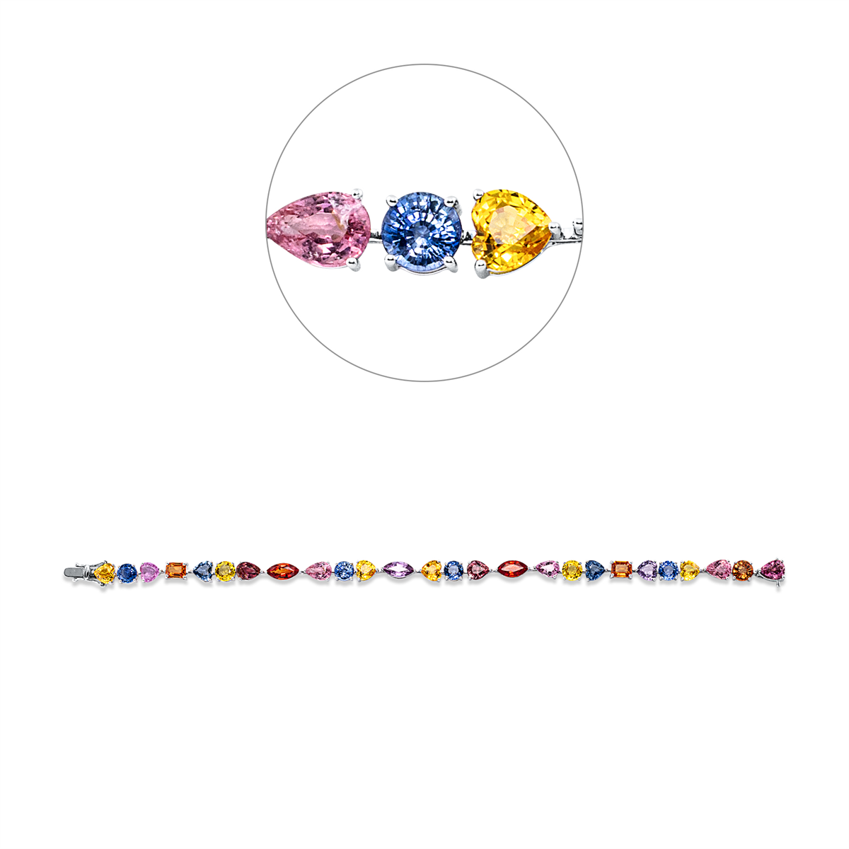 colored stone classic bracelet - 5G924