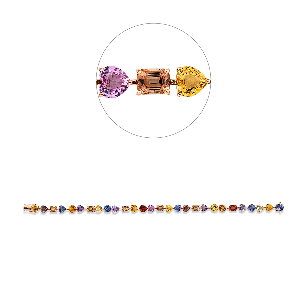 colored stone classic bracelet - 5G927