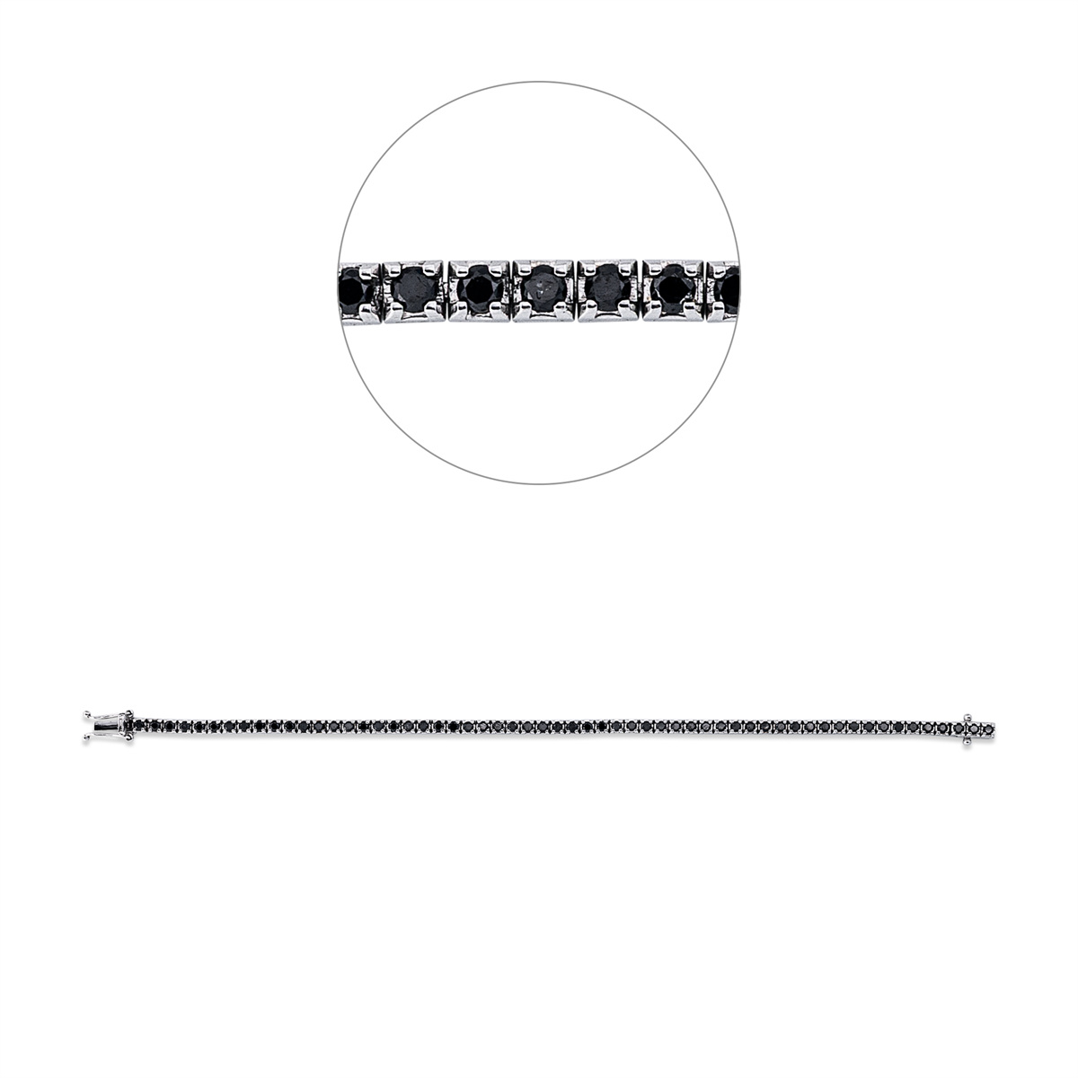 diamond full cut  fancy colored diamond bracelet in white gold
