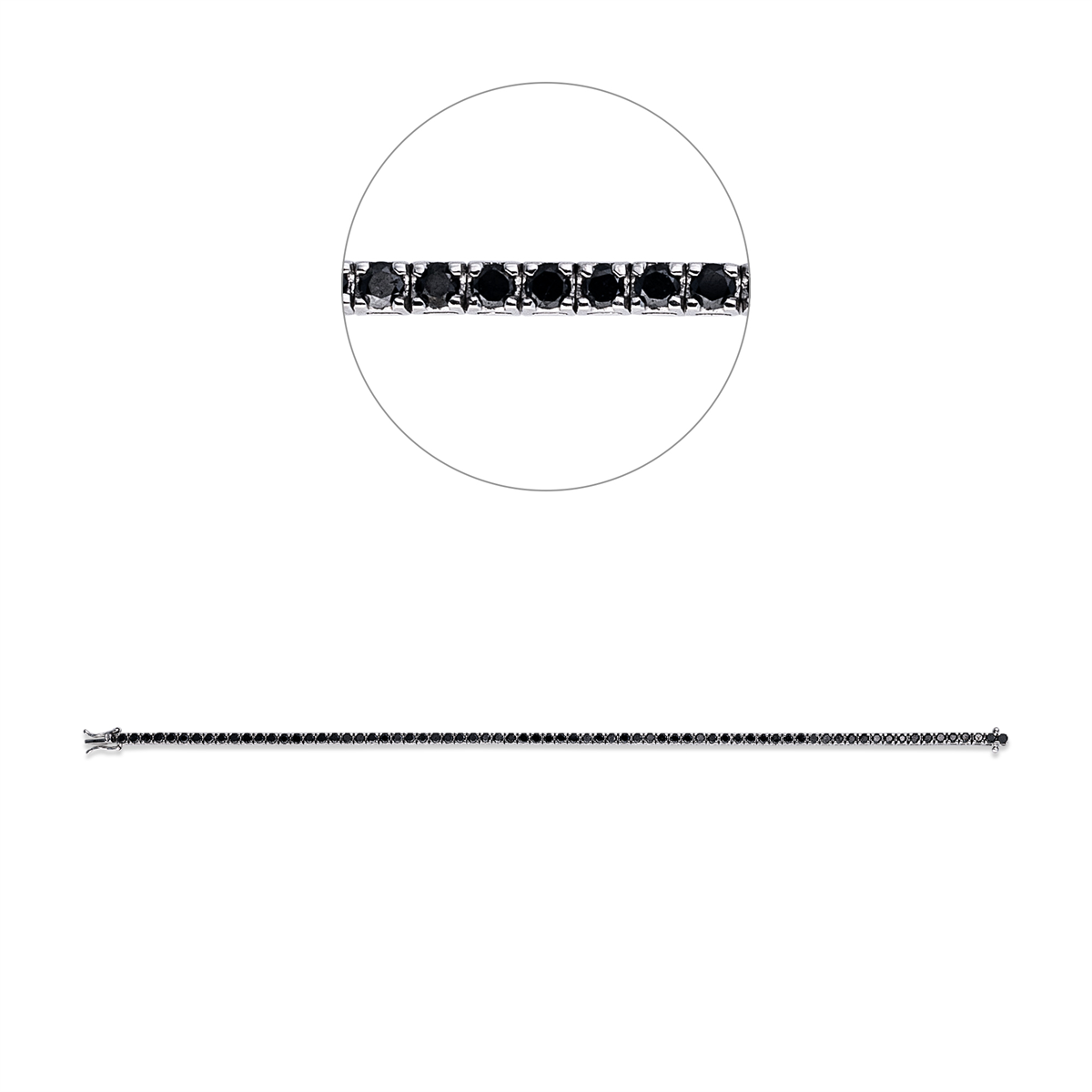 diamond full cut  tennis bracelet bracelet in white gold