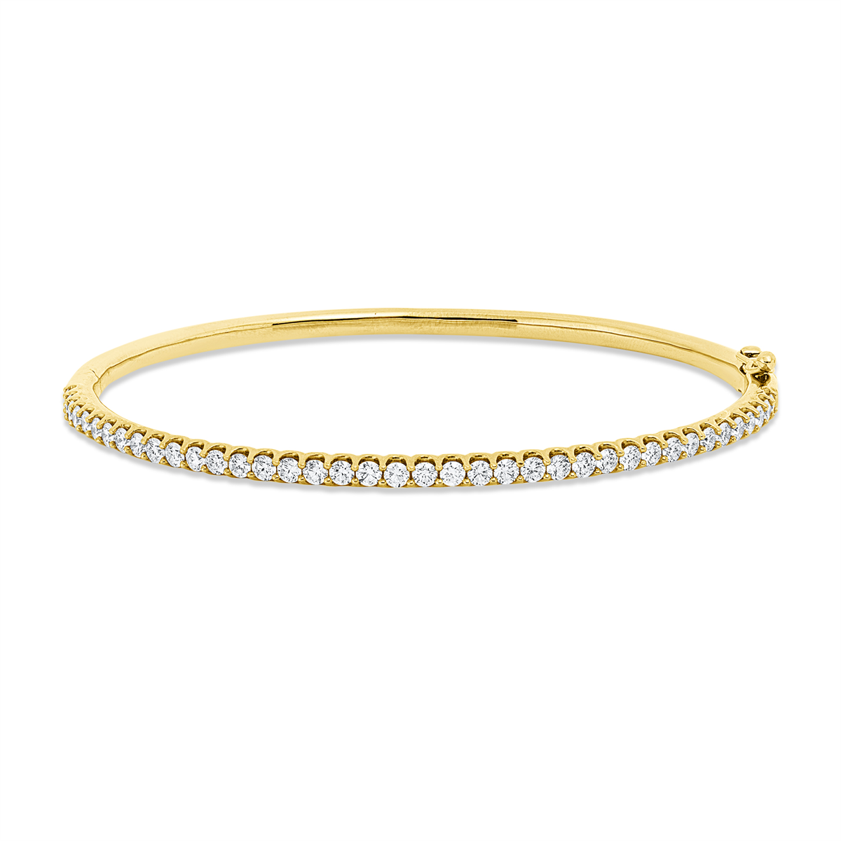 diamond full cut  multi-stone bangle in yellow gold