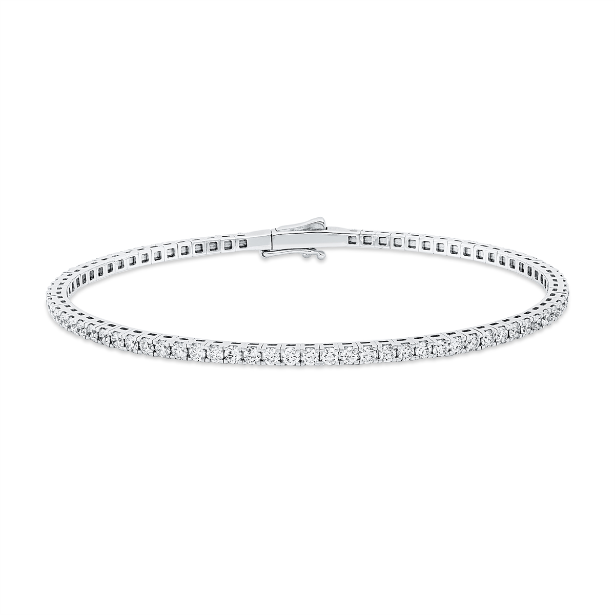 diamond full cut  exclusive bangle in white gold