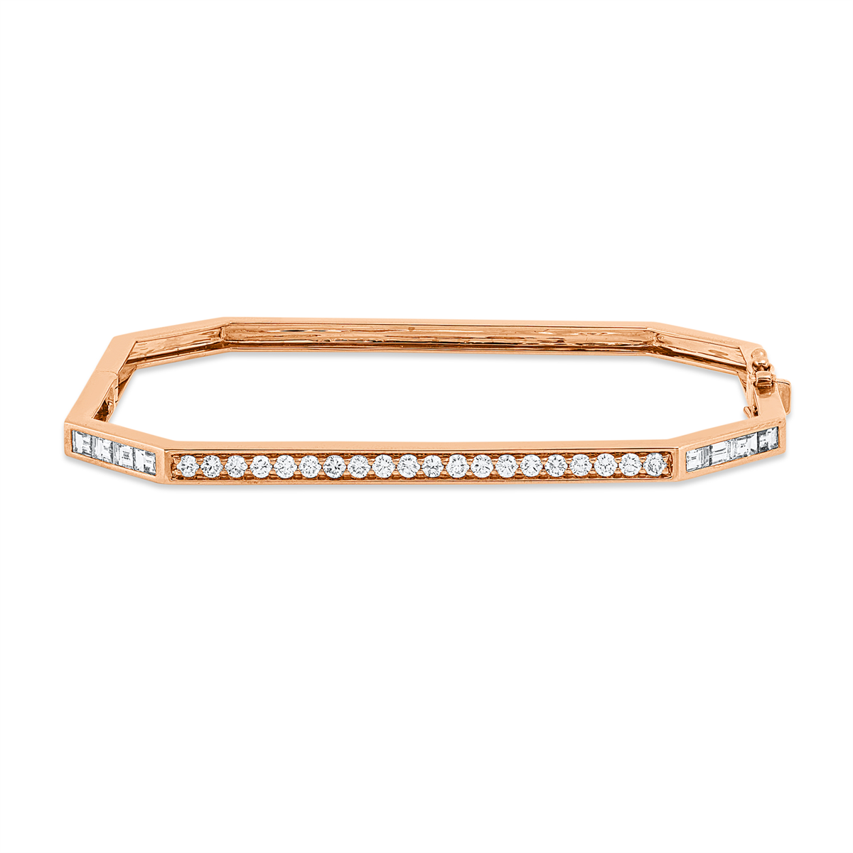 baguette  exclusive bangle in red gold