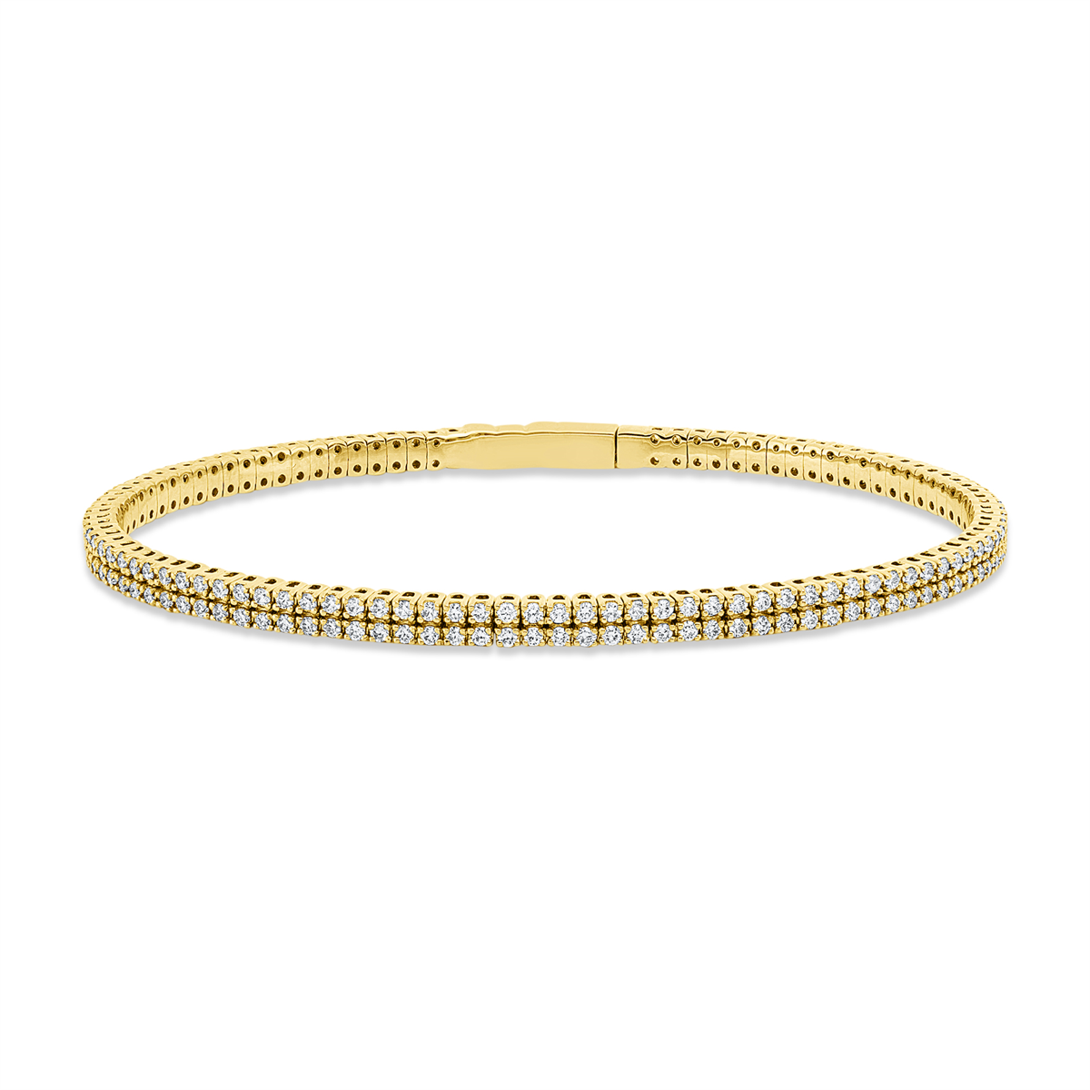 diamond full cut  exclusive bangle in yellow gold
