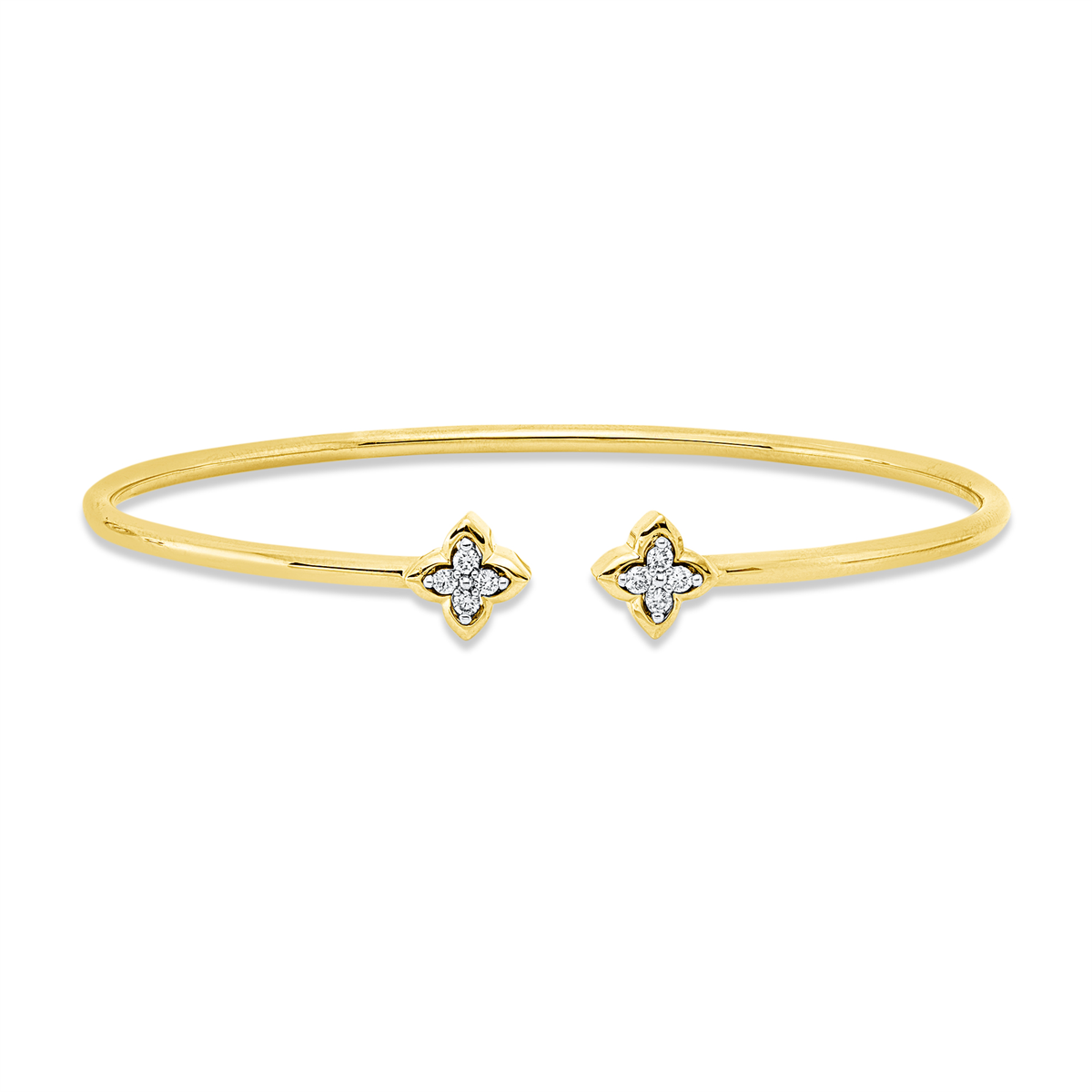diamond full cut  modern woman bangle in yellow gold / white gold