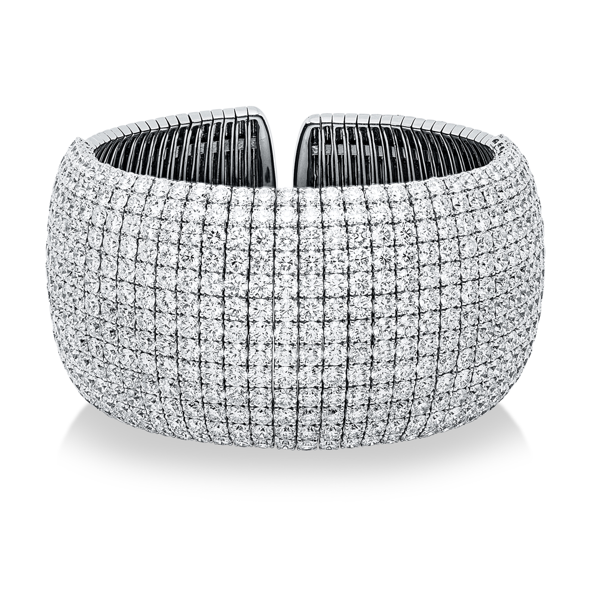 diamond full cut  exclusive bangle in white gold