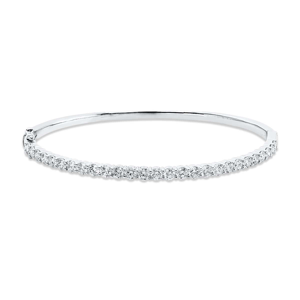 diamond full cut  exclusive bangle in white gold
