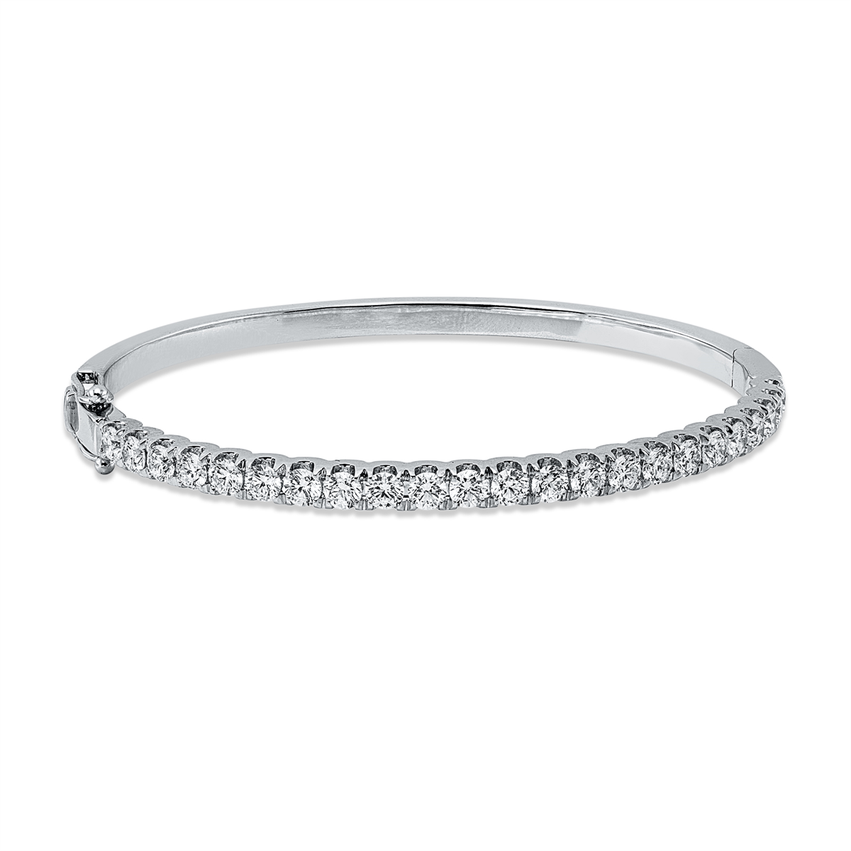 diamond full cut  exclusive bangle in white gold