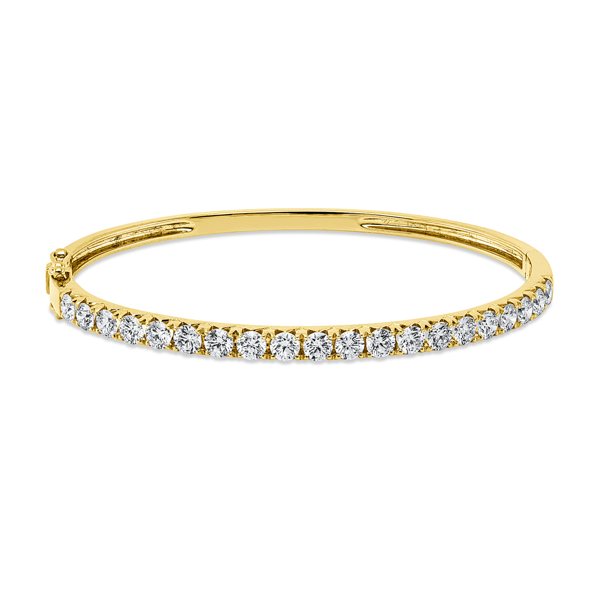 diamond full cut  exclusive bangle in yellow gold