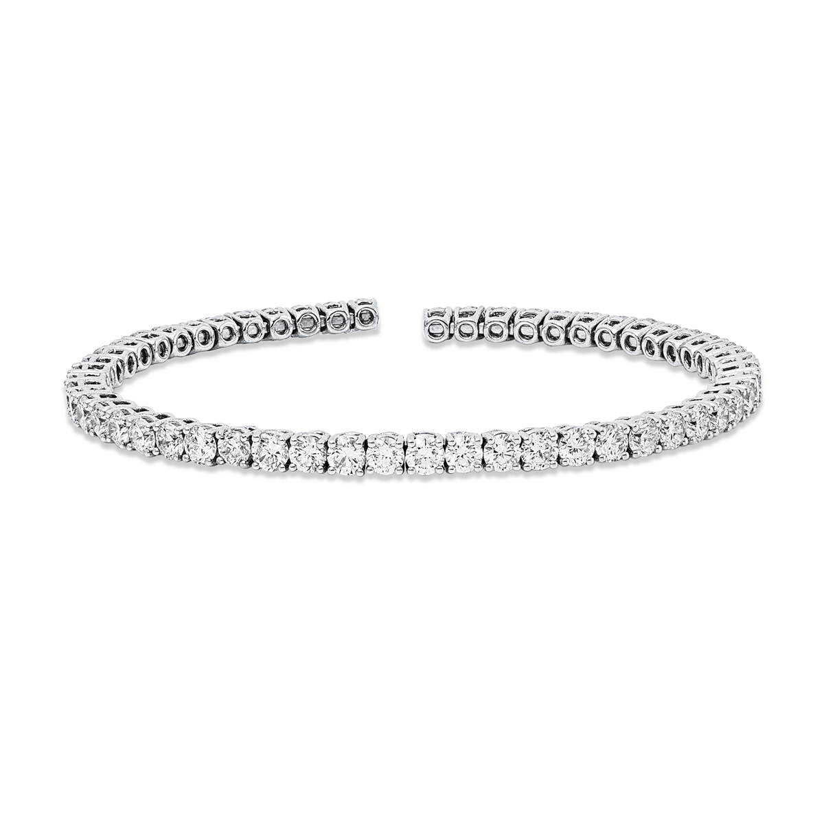 diamond full cut  exclusive bangle in white gold